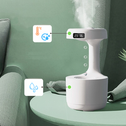 Quiet Anti-Gravity Humidifier with Counter-Current