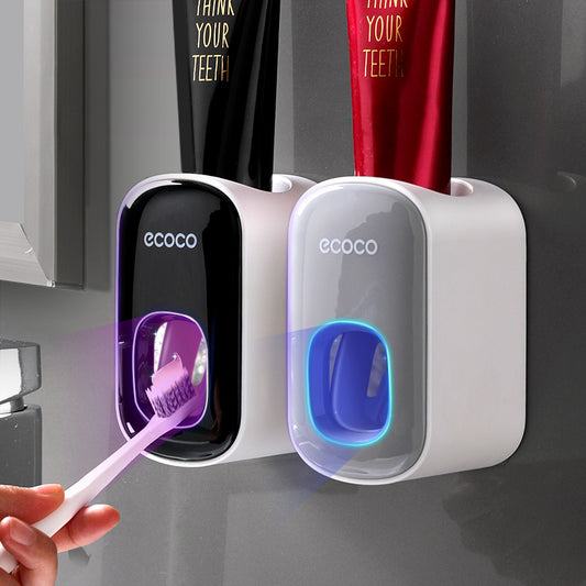 Toothbrush holder and automatic toothpaste dispenser